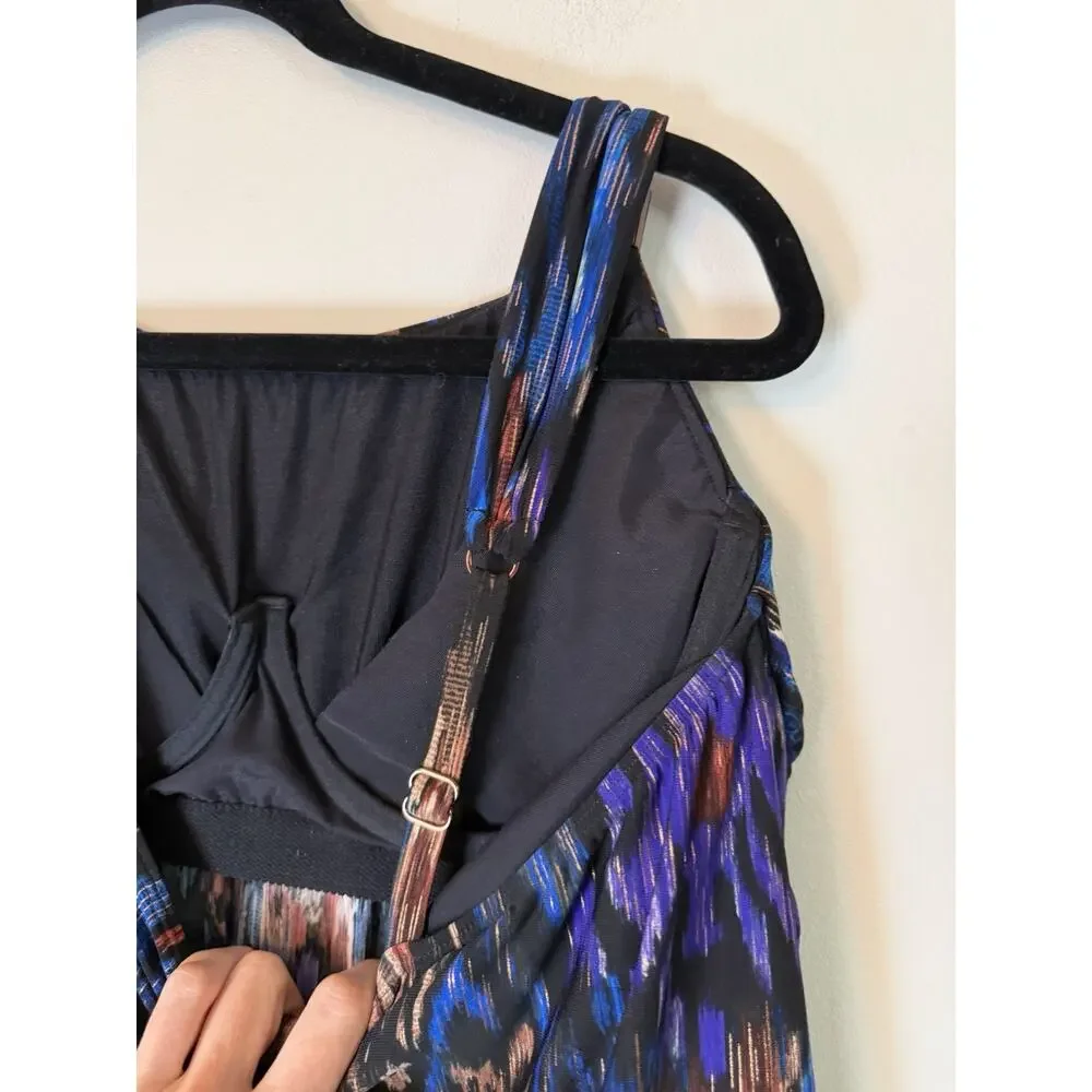 Miraclesuit Dazzle Tankini Top With Underwire in Tapiz Sz 10 NWT $146